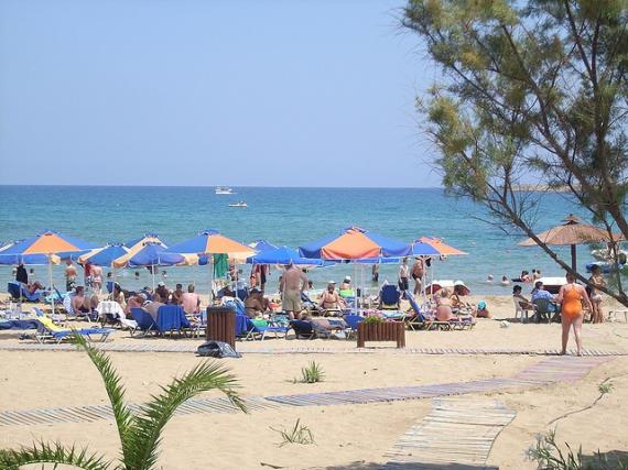 'beach at chania' - Hania